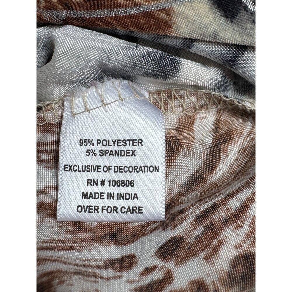 Emily Daniels Leopard Print Silver Button Down To… - image 6